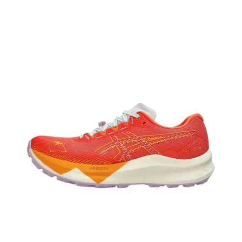 Asics FUJISPEED 3 Breathable Slip Resistant Low Top Trail Running Shoes Women's Orange