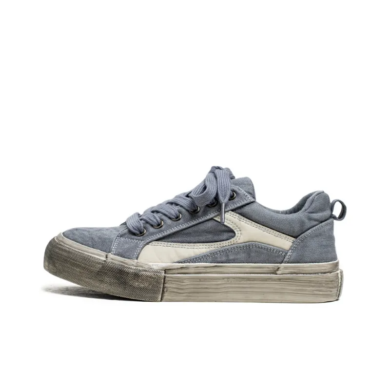 OUGLEMEN Coverage Abrasion Resistant Lightweight Breathable Slip Resistant Low Top Canvas Shoes Men's-5