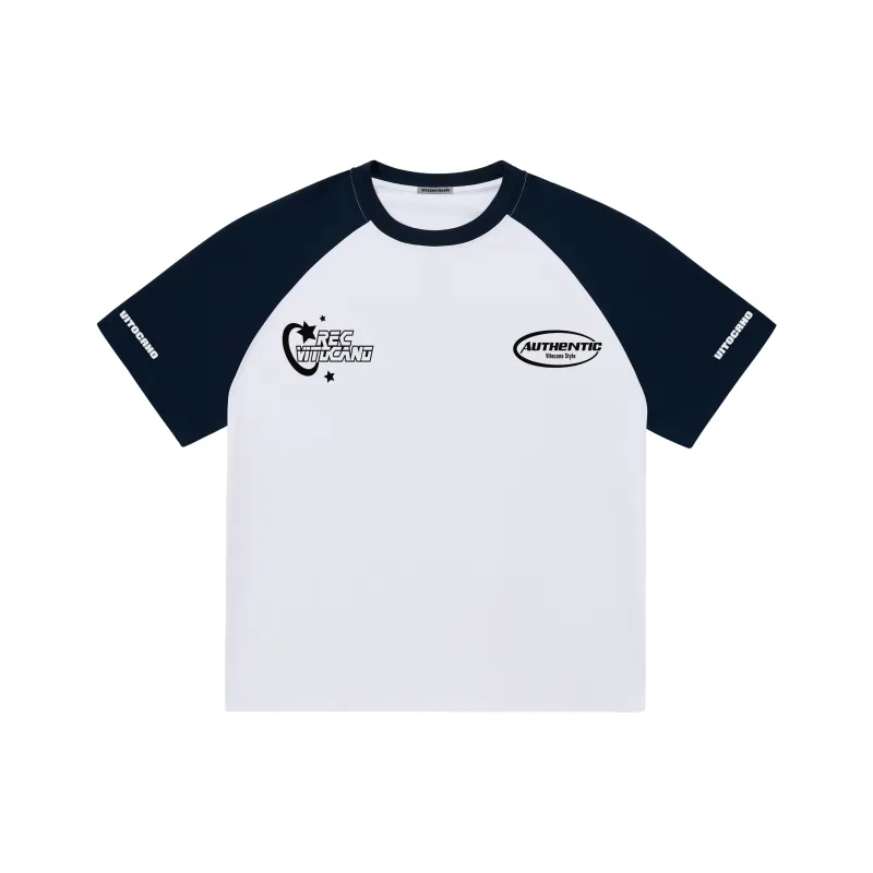 Vitocano T-Shirt Unisex White & Navy Blue-0
