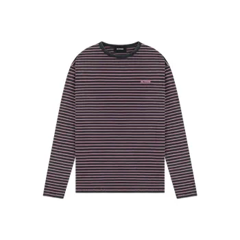 WE11DONE Logo Striped T shirt