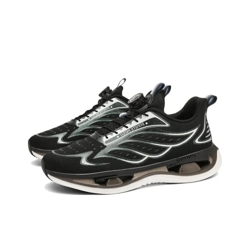 Lin Feng Low Top Running Shoes Unisex Black-3