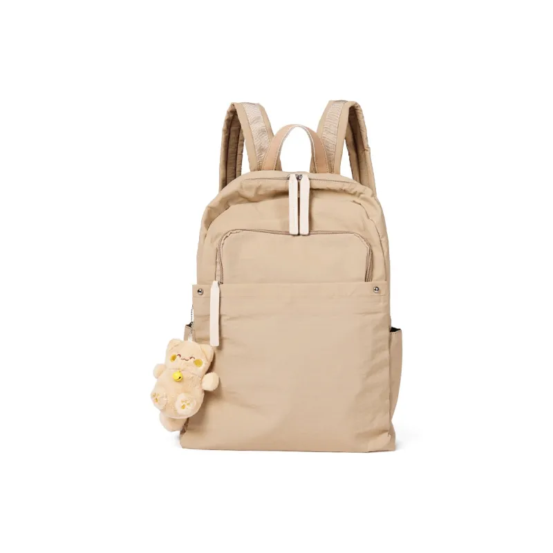 Dubaolu Fabric Backpack Large Size Unisex Black/Khaki/Gray-8