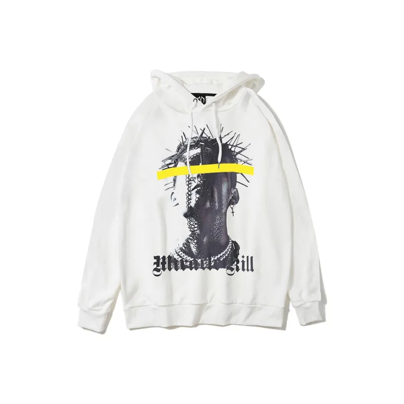 MIRACLE KILL Hooded Loose Fit Sweatshirt Unisex-23