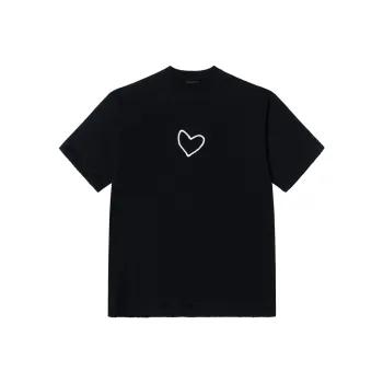 Balenciaga T Shirt Loose Fit Style Men's Black