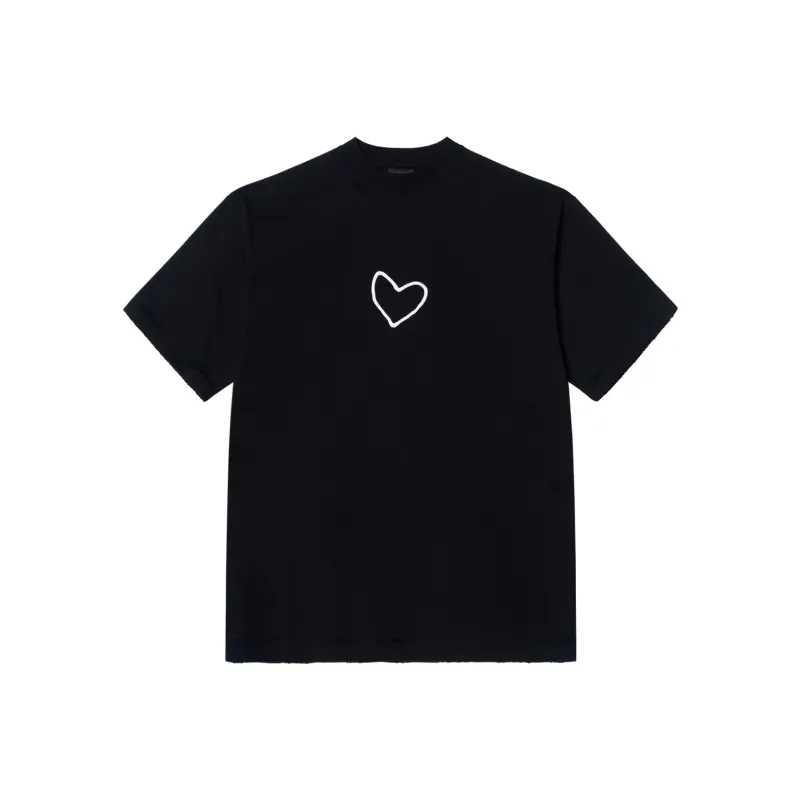 Balenciaga T Shirt Loose Fit Style Men's Black-0