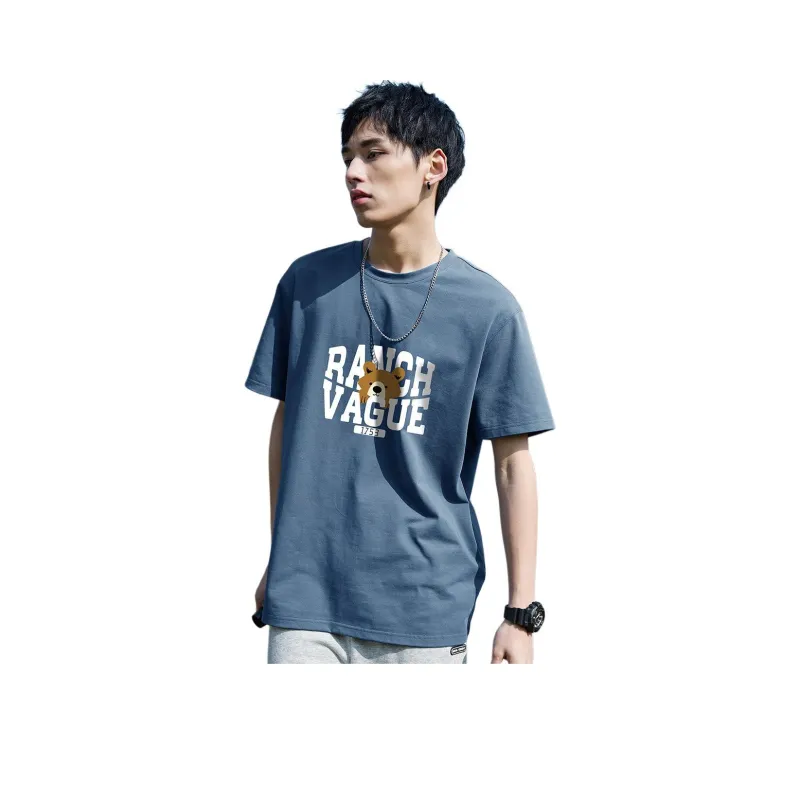 Tonlion T Shirt Men's Dusty Blue-0