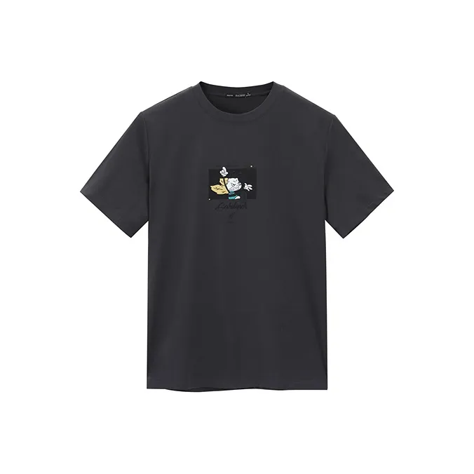 PEACEBIRD MEN T Shirt Men's Black 1 Fitted-0