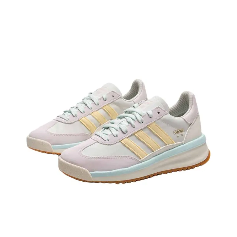 Adidas Originals SL 72 Anti Slip Wear Resistant Low Top Casual Shoes Women's White Pink-1