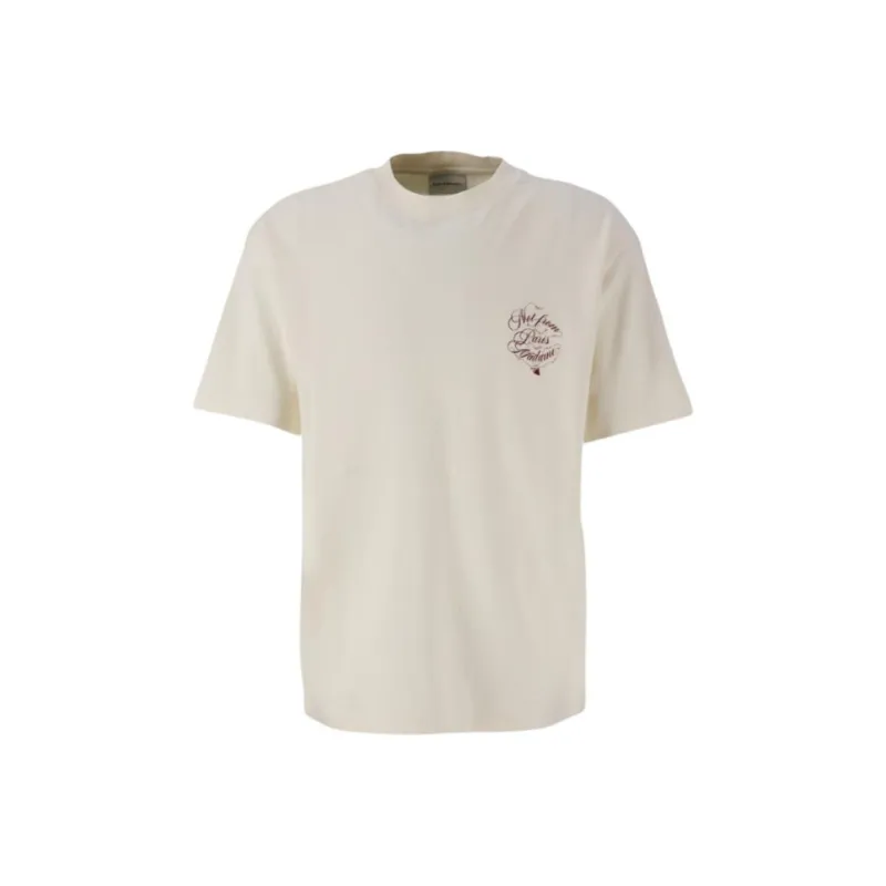 Drôle De Monsieur Le Slogan Vignes Crewneck T Shirt-0