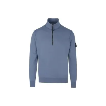 STONE ISLAND Logo Patch Half Zip Sweatshirt