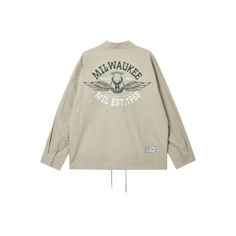 JACK JONES· x NBA JACK & JONES NBA Co brand Jackets & Coats Men's E11 Khaki-1