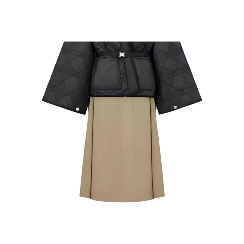 DIOR Trench Coat Women's Beige/Black-2
