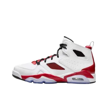 Jordan Flight Club 91 Abrasion Resistant Slip Resistant Low Top Basketball Shoes Men's White