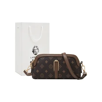 Old Man's Head Synthetic Leather Cell Phone Pouch, Shoulder Bag, Crossbody Bag Small Size Women's Coffee
