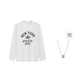 GAP T-Shirts Unisex White+Necklace