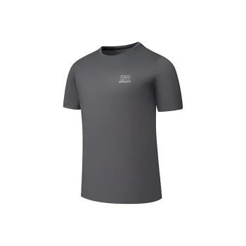 QIAODAN T Shirt Men's Black Sand Gray