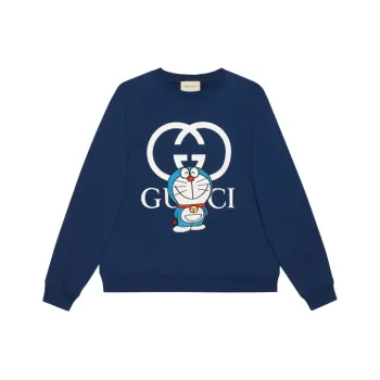 Doraemon X GUCCI Sweatshirts Unisex Blue
