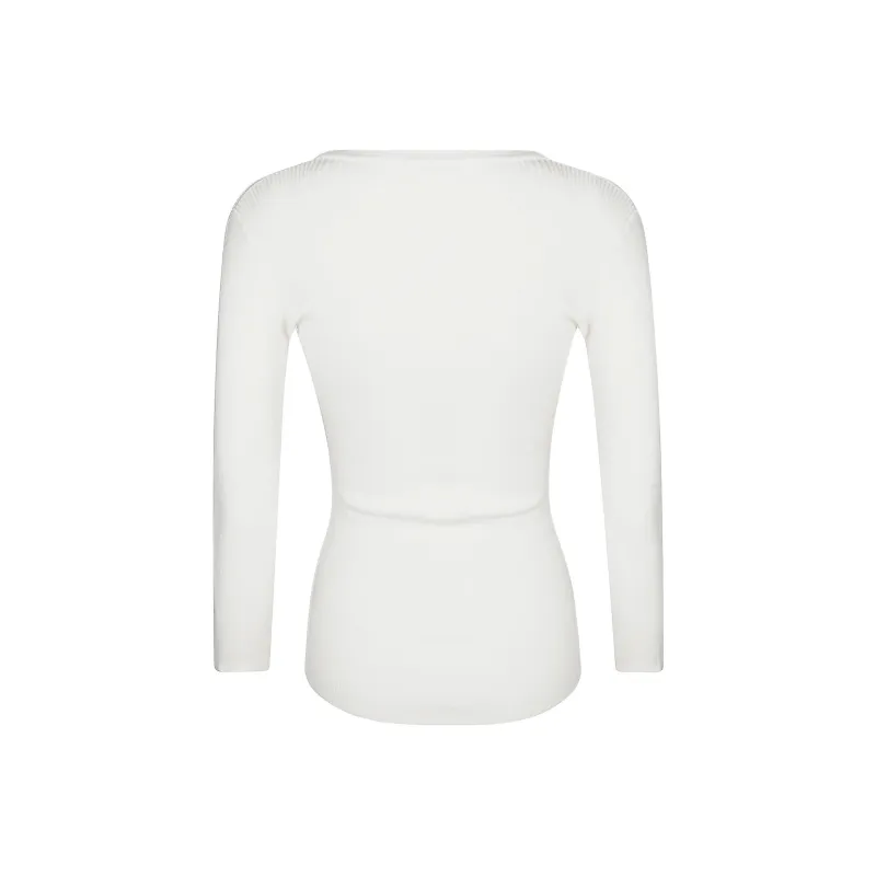 Elisabetta Franchi Breast Pocket Micro Ribbed Top-1