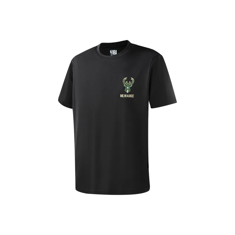 NBA Milwaukee Bucks T Shirts Men Black-0