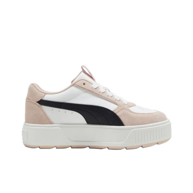PUMA KARMEN REBELLE Anti Slip Wear Resistant Low Top Skateboard Shoes Women's White Pink Black-1
