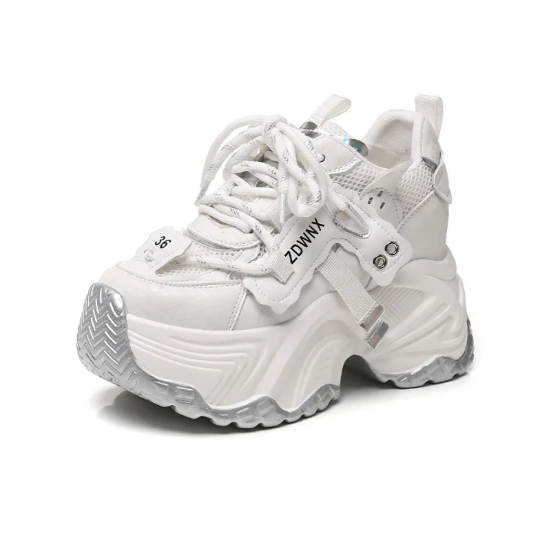 NRDROFFICIAL Cushioning Balance Abrasion Resistant Lightweight Slip Resistant Low Top Chunky Sneakers Women's-0