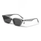 Transparent Gray Frame with Polarized Gradient Gray Lens[224305-C3]