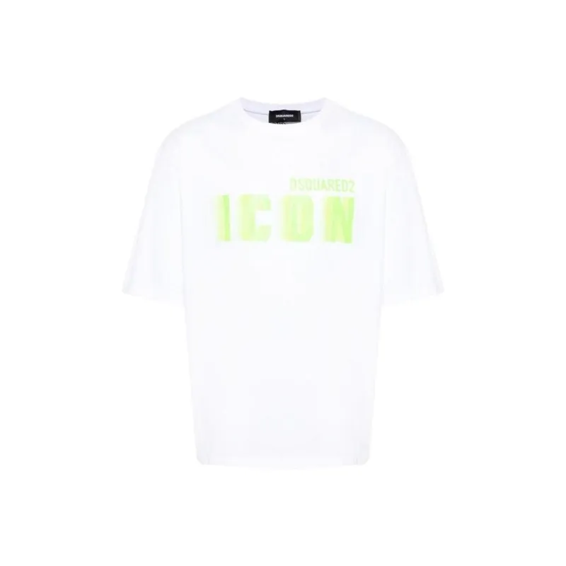 DSQUARED 2 Blurred Logo Printed Crewneck T Shirt-0