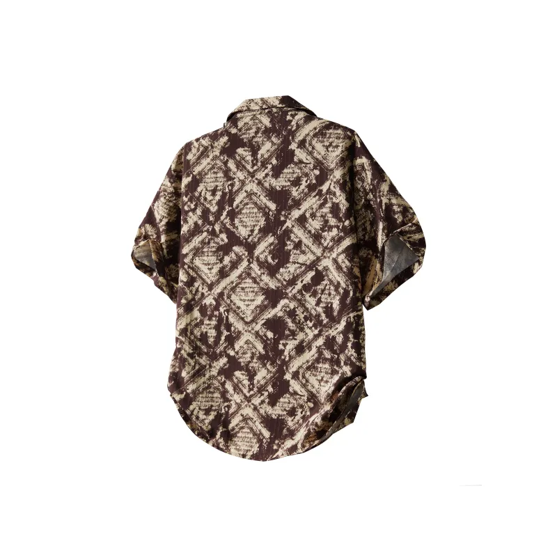 GOODHENLCE SS25 Midsummer Fashion Outfit Fashion Trend Shirt Single Item Unisex Fiji Brown Tone Clothing-1