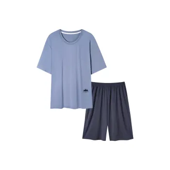 Lan Miao Pajama Set Men's Sky Blue Jing