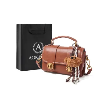 AOKANG Cow Leather Messenger Bag, Shoulder Bag, Crossbody Bag, Handbag Women's Multicolor