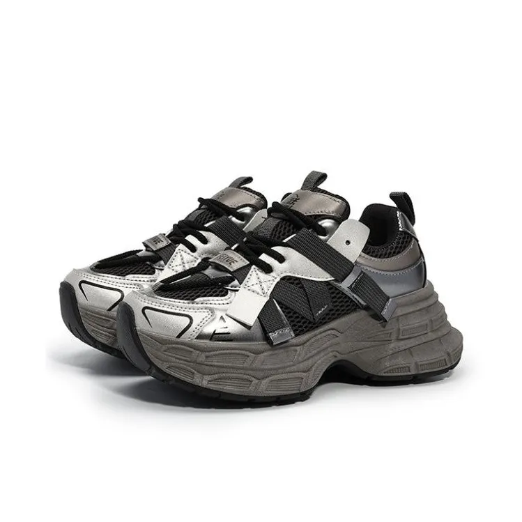 Dafu Leaps Forward Height Increasing Slip Resistant Low Top Chunky Sneakers Women's-1
