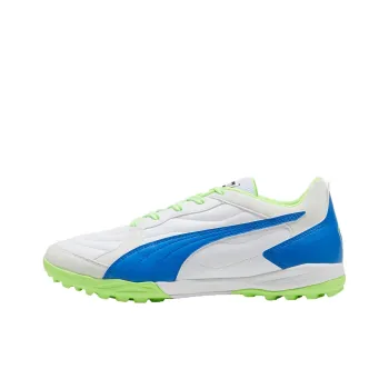 PUMA Pressing 4 TT Rubber Broken Studs Anti Slip Wear Resistant Soccer Shoes Men's White