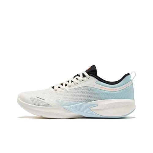 Erke Cushioning Breathable Low Top City Commute Running Shoes Men's Microcrystal White Tranquil Blue