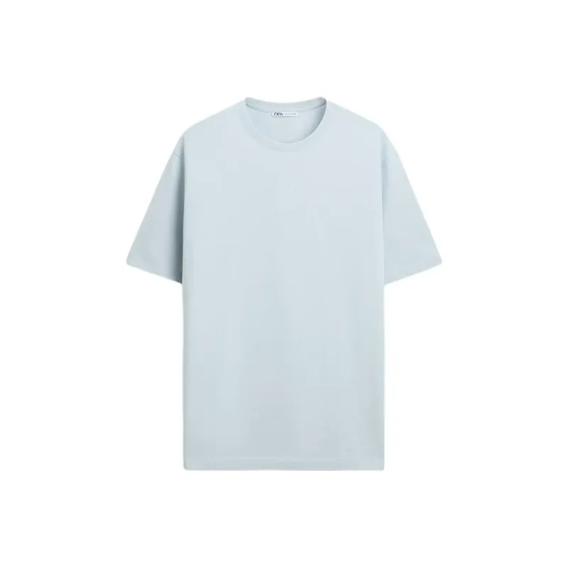ZARA T-Shirts Men Light Blue-0