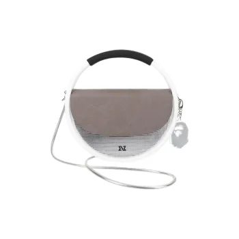 A BATHING APE NANA NANA Collaboration PVC Shoulder Bag, Crossbody Bag, Handbag Medium Size Unisex White/Black