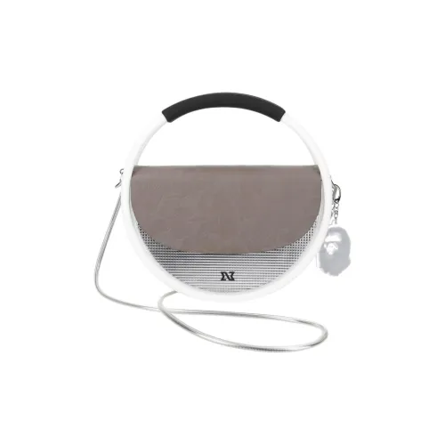 A BATHING APE NANA NANA Collaboration PVC Shoulder Bag Crossbody Bag Handbag Medium Size Unisex White/Black