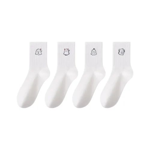 MIIOW Mid Calf Socks Women's 4 Pack