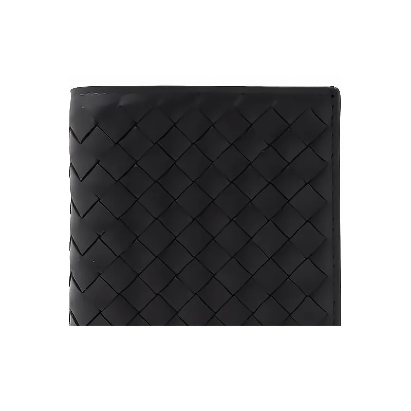 Bottega Veneta Intrecciato Cow Leather Wallet Men's Black-4