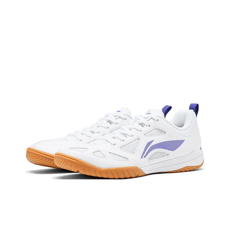 LiNing Breathable Support Lightweight Functionality Casual Applicable Scenario Low Top Table Tennis Shoes Unisex White-2