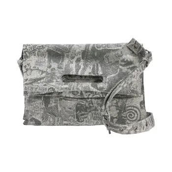 URBAN REVIVO Fabric Shoulder Bag, Crossbody Bag Tubas Women's Cool Gray