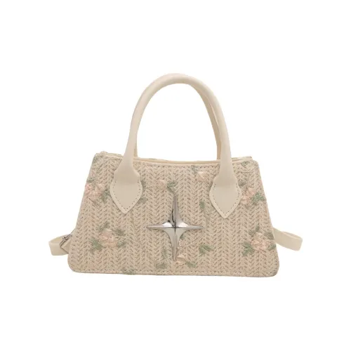 S.REPHEN Woven Crossbody One Shoulder Handbags Unisex White/Khaki