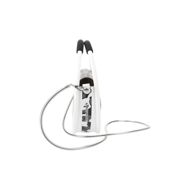 A BATHING APE NANA NANA Collaboration PVC Shoulder Bag, Crossbody Bag, Handbag Medium Size Unisex White/Black-4