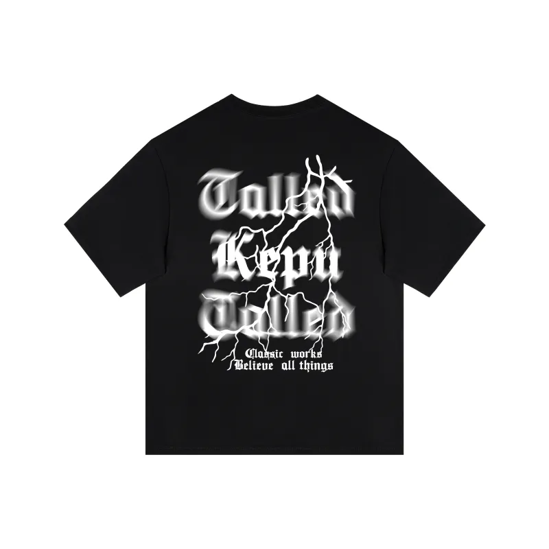 Kepu T Shirt Unisex Black Stamp Yellow-3