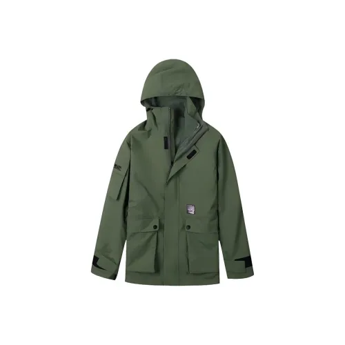 CAMEL Water Resistant Windproof UV Protection Windbreaker Jacket Men's Army Green