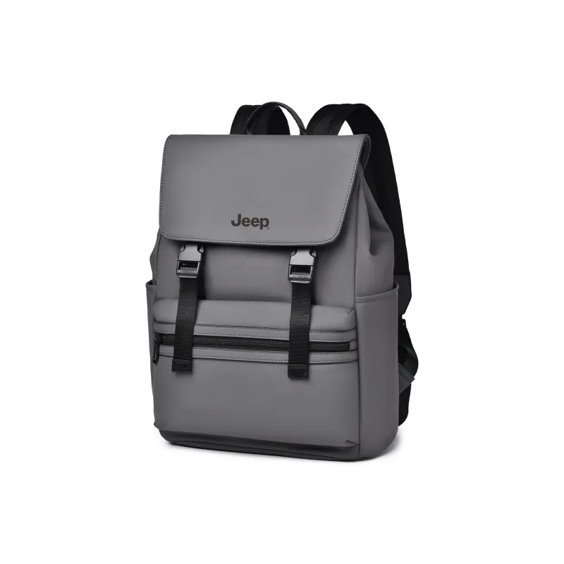 Jeep Membrana Dermalis Commute Students Laptop Bag Backpack, Regular Unisex Black/Gray/Green-6