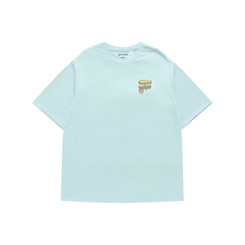 FILA Fusion T Shirt Unisex Light Teal-0