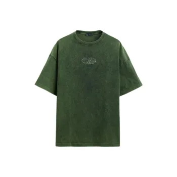 ZARA T-Shirt Unisex Washed Green