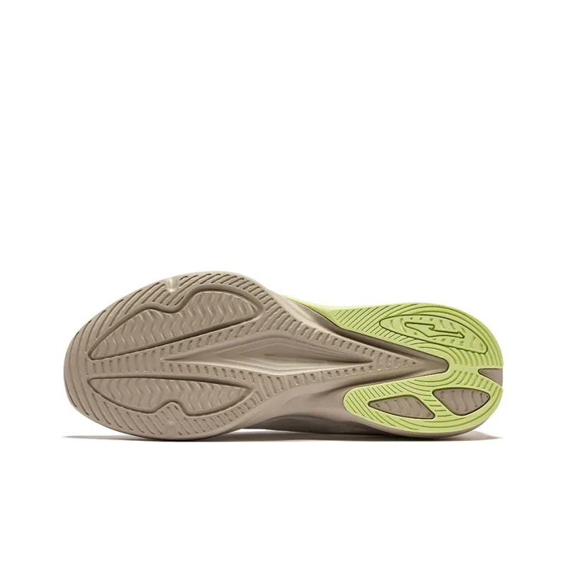 Erke Cushioning Breathable Low Top City Commute Running Shoes Men's Wild Gray Wheat Green-4