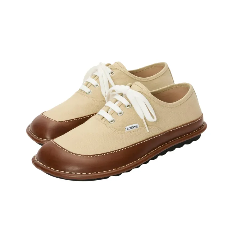 LOEWE Bay Low Top Casual Shoes Men's Beige-2