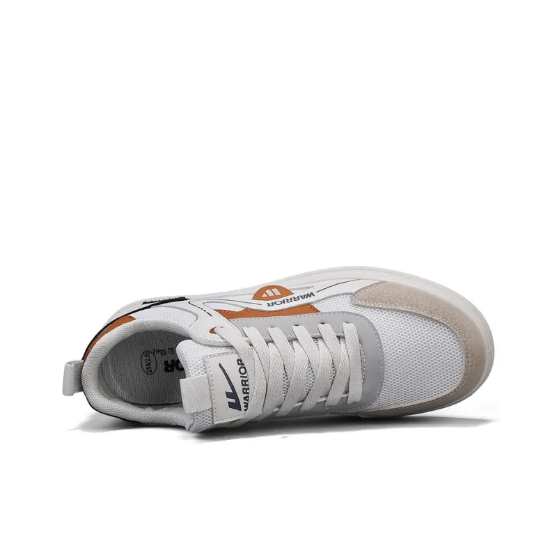 Warrior Coverage Slip Resistant And Abrasion Resistant Low Top Skateboard Shoes Men's Beige Gray Orange Dark Blue-2